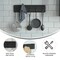 Flash Furniture Daly Wall Mounted 24in Black Wash Solid Pine Wood Storage Rack with 5 Hooks HGWA-SCR-5-BLKWSH-GG - alternate 6